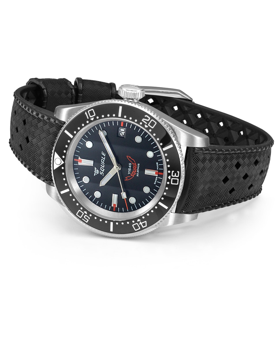 Squale 1545 Black Rubber