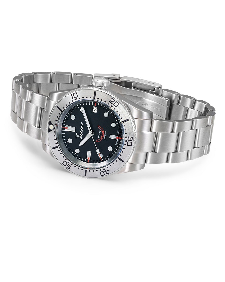 Squale 1545 Steel Black