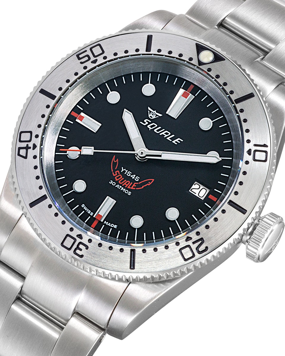 Squale 1545 Steel Black