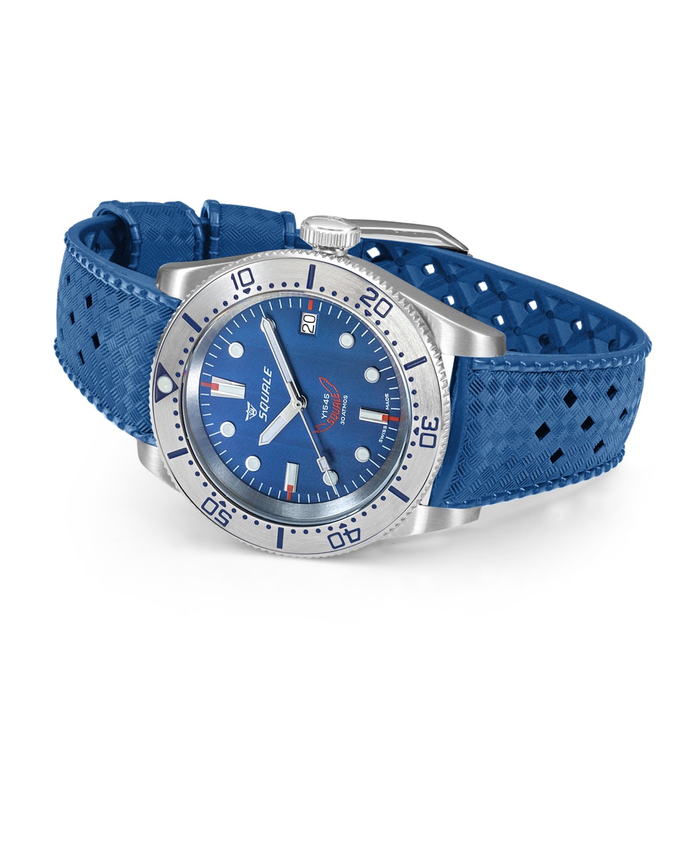 Squale 1545 Steel Blue Rubber