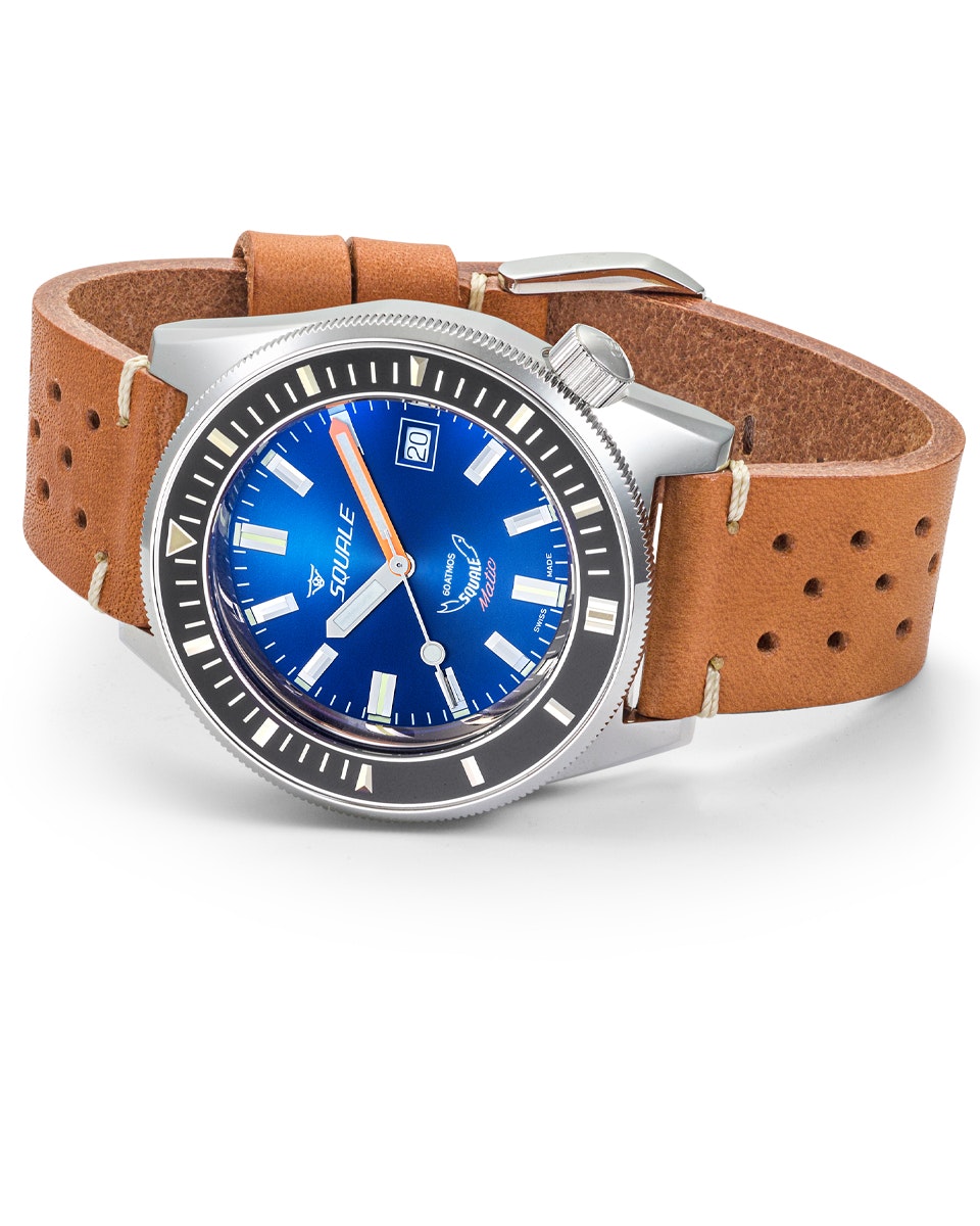 Squale Matic Dark Blue Leather