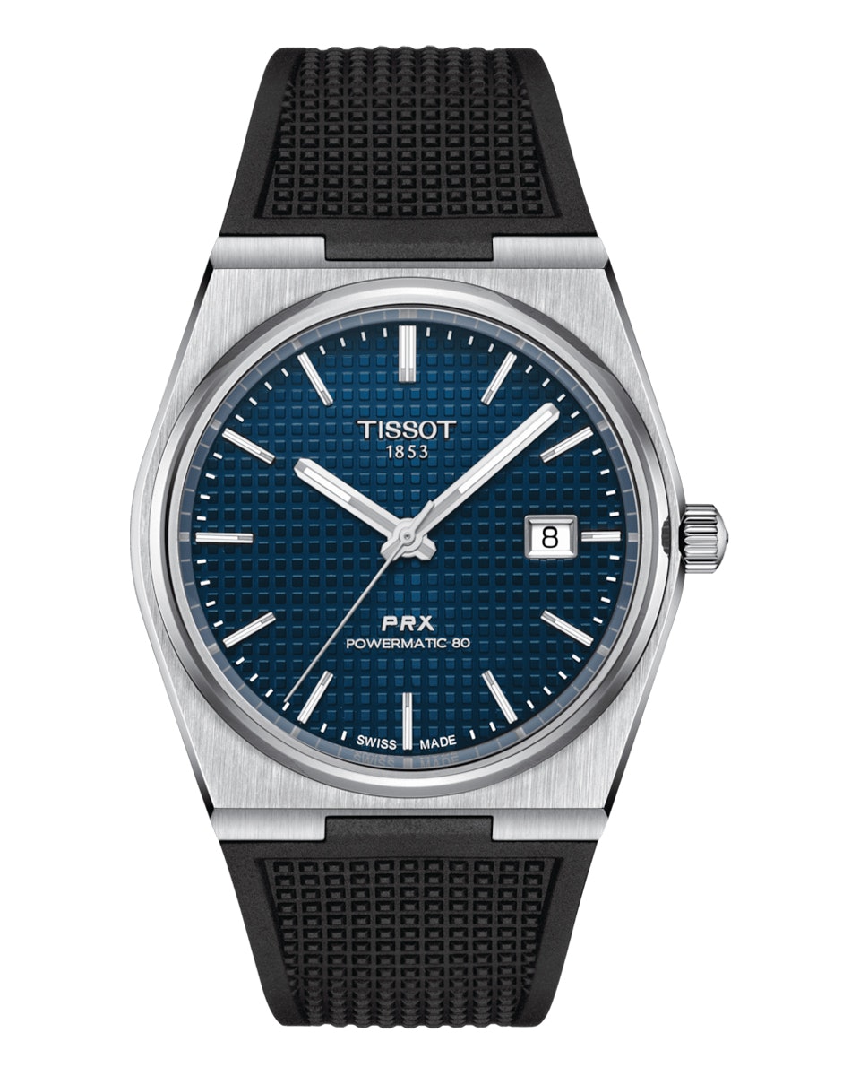 Tissot PRX Powermatic 80 Black - Rubber strap