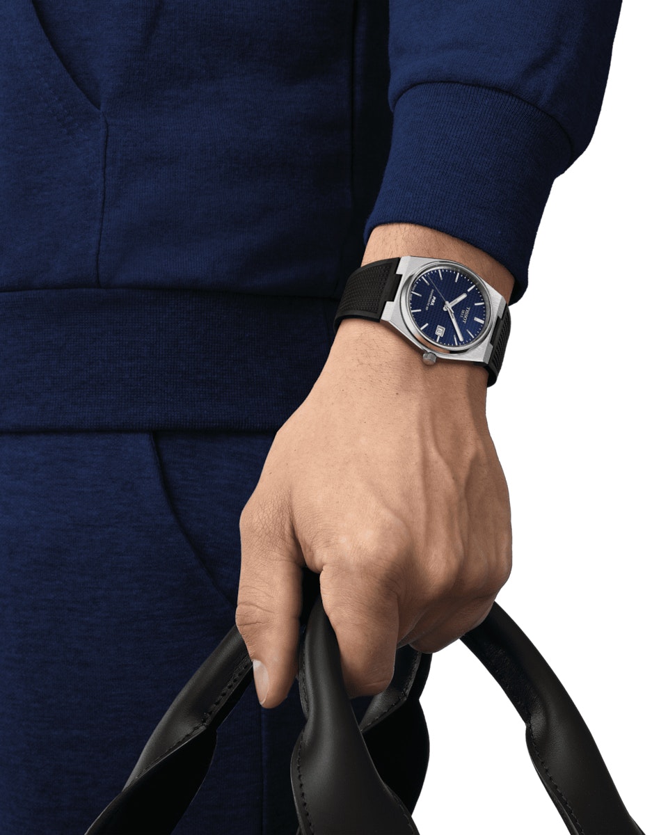 Tissot PRX Powermatic 80 Black - Rubber strap