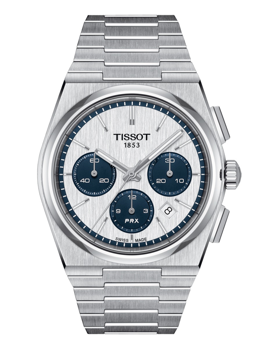 Tissot PRX Cronógrafo automático - Blanco y azul
